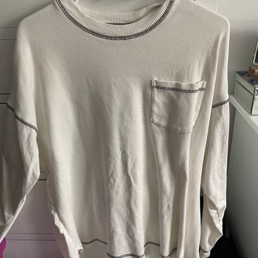 contrast stitch sweatshirt
